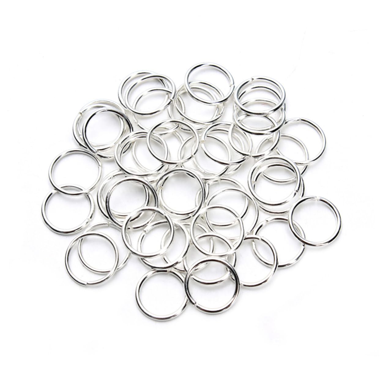 Operitacx 3stücke Schmuckherstellung Silberne Sprungringe Geschlossene Verbindungselemente Für Armbänder Halsketten Und Charms Schmuckzubehör Größenvielfalt