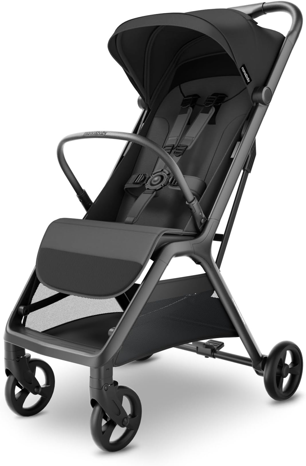 MAMA & BABY Packa Compact Travel Stroller – Lightweight, One-Hand Auto Folding, Portable & Lie-Flat Baby Stroller, Newborns and Toddlers Stroller with UPF 50+ Canopy & Mesh Ventilation