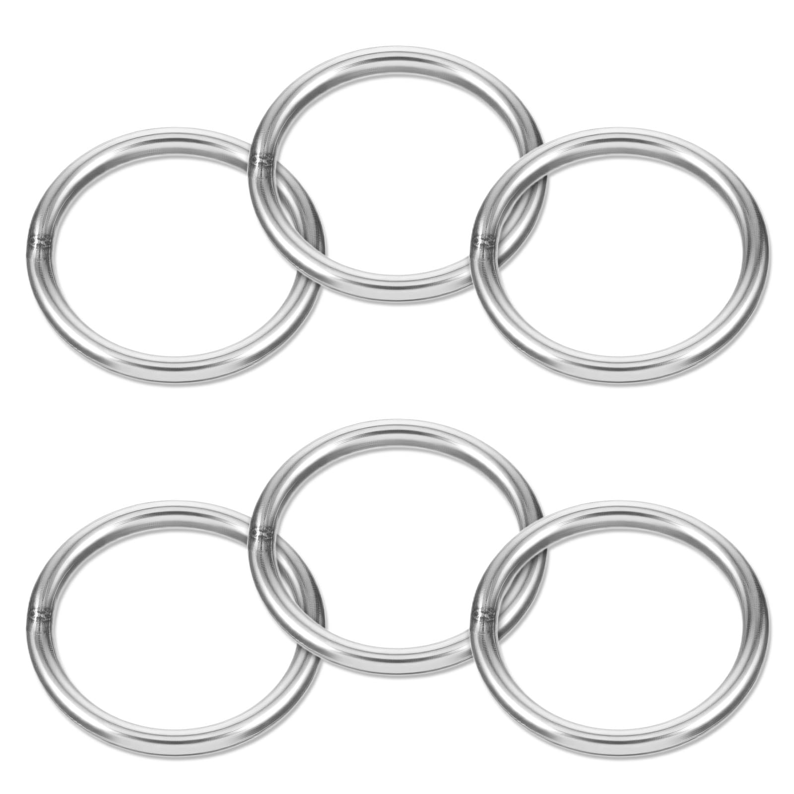 Anelli Aperti Regolabili in Acciaio Inossidabile Placcato Oro Stile Francese con Catena Geometrica a Foglia e Diamanti Sintetici per Donna