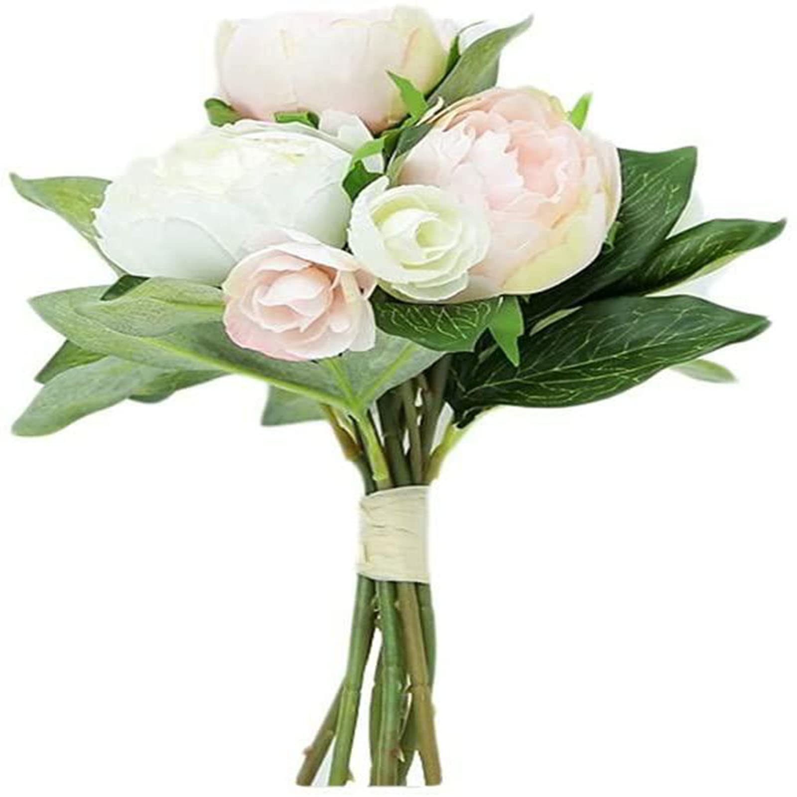 XDLEDMKIZ Artificial Flowers Simulation Peony Camellia Combination Plastic Flowers for Living Room Table Coffee Table Fake Flowers