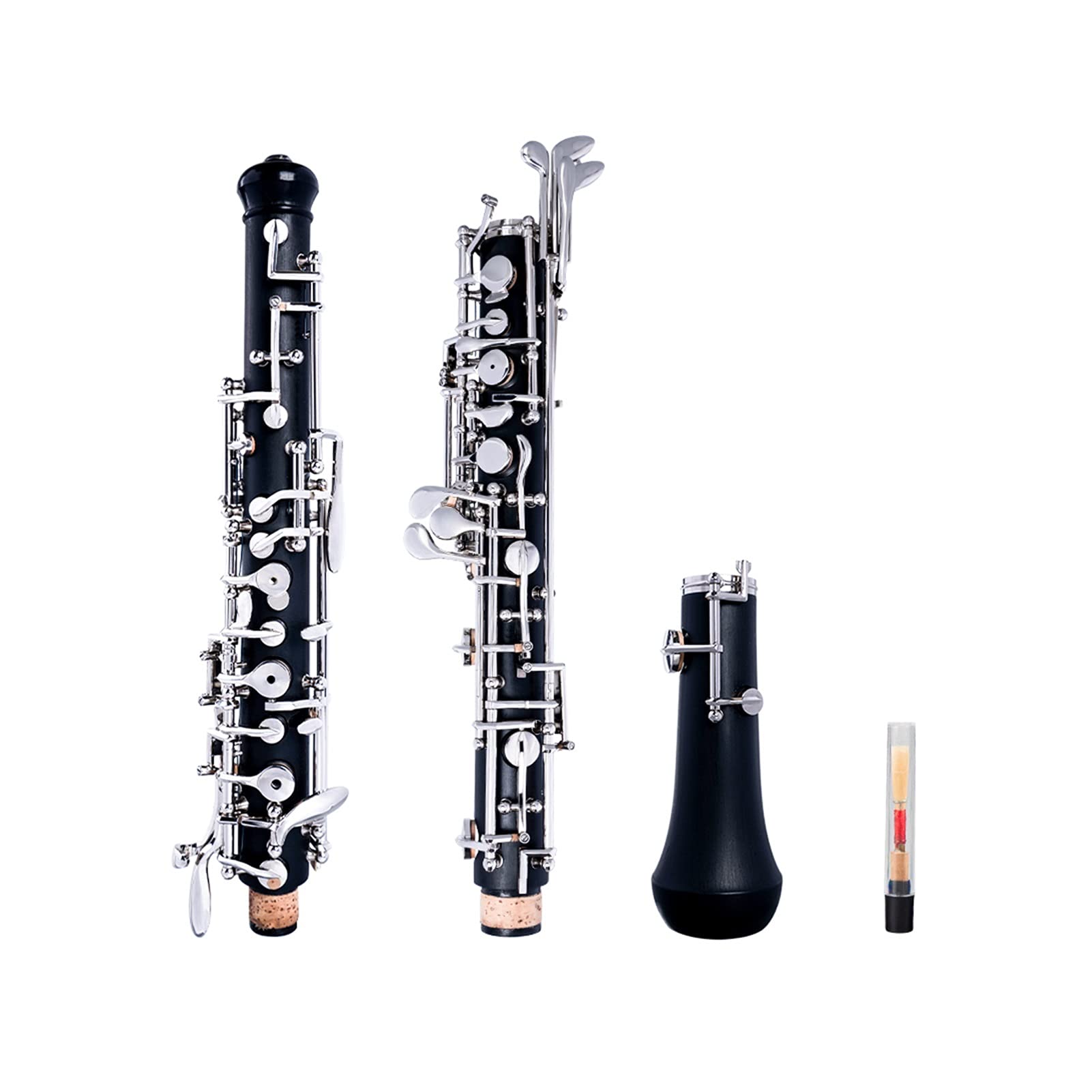 Strumento Oboe Key Professional C Keboe Style Style Semi- Automatico Tasti nichelato Strumento di Legno con Custodia in Pelle di Guanti ad Oboe Reed Principiante di Oboe