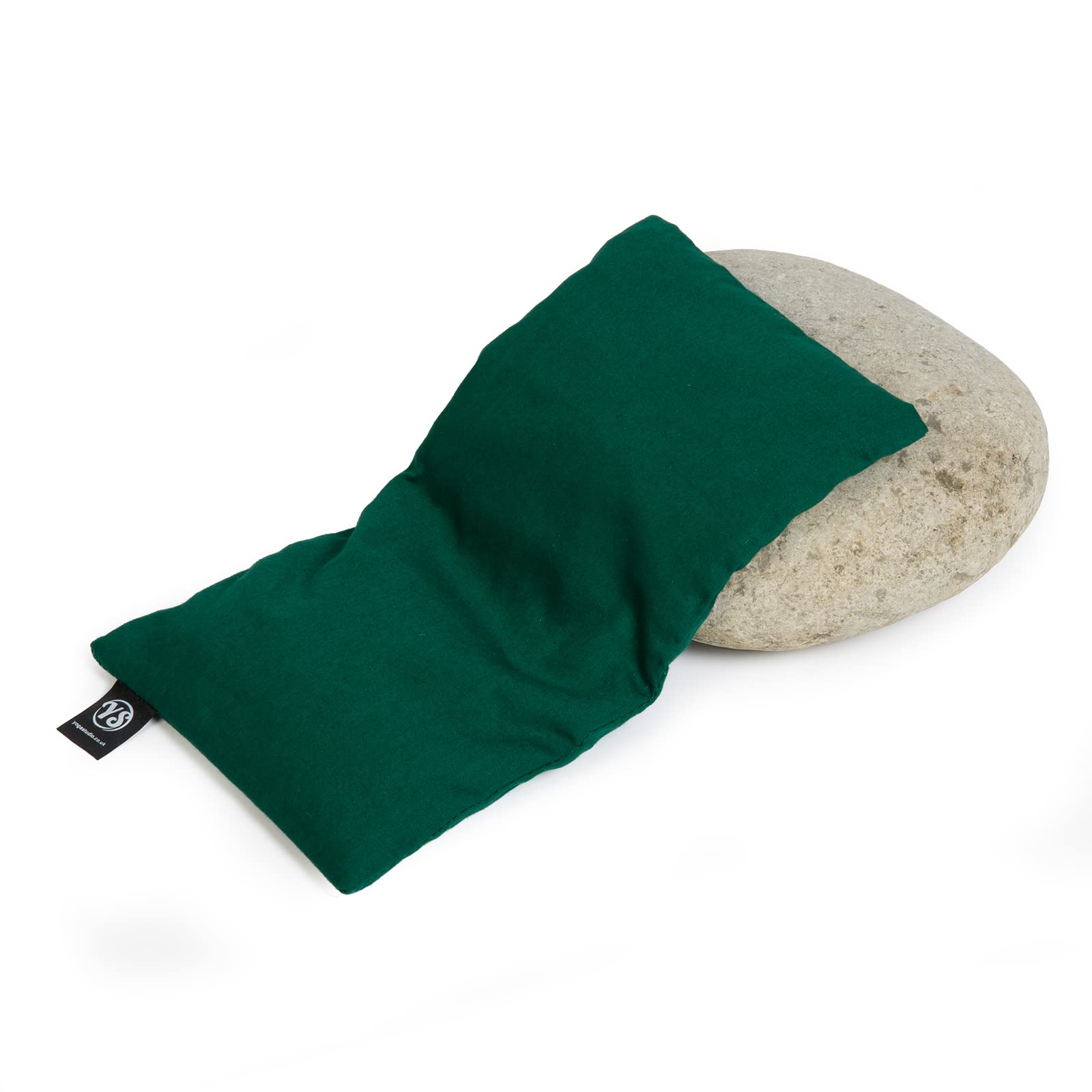 Yoga Studio Cuscino per Occhi Biologico, 23 cm x 12/13 cm, Cuscino da Yoga Biologico profumato alla Lavanda e ai Semi di Lino, per Occhi Stanchi e Mal di Testa