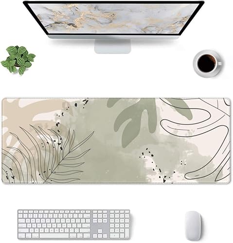 Alfombrilla de escritorio verde XL, alfombrilla de mouse estética, alfombrilla de mouse bohemia, accesorios de escritorio estéticos, alfombrilla de disponible en Yaxa Colombia