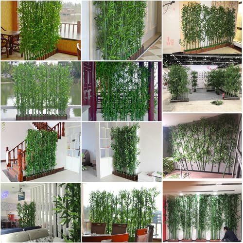 Outdoor Artificial Plants Uv Resistant Bamboo 3 5 6 6.5ft, Nursery Lifelike Fake Bamboo Stalks with Leaves, Faux Simulation Tree Decor Privacy Screen for Terrace Restaurant ( Color : 1m/3.3ft Tall , S