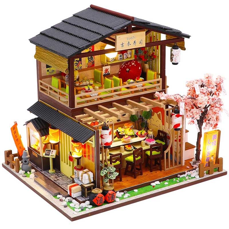 Amazon | Weekender by HiTEC DIYミニチュアハウスキット すし屋 模型