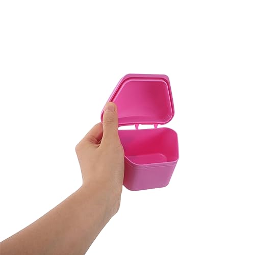 Miniatura 6 de Caja de almacenamiento compacta a prueba de fugas con tapa - Estuche de viaje para dentadura postiza para limpieza y viajes