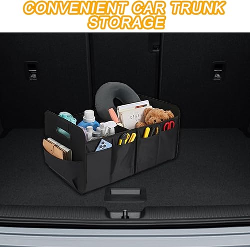 Miniatura 5 de Mandark Organizador de maletero de automóvil, organizador de almacenamiento plegable para maletero con múltiples compartimentos, accesorios de caja