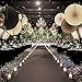Party Hanging Paper Fans Decoration Set for Wedding Birthday Party Mother's Day Round Events Accessories Set of 8