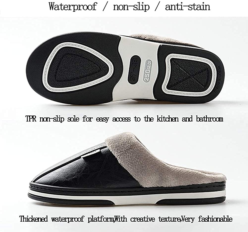 Asifn Herren Damen Hausschuhe Memory House Outdoor Indoor Schuhe Slipper Sohle Clog Anti-Rutsch-Komfort Fleece-Futter Fuzzy Baumwolle