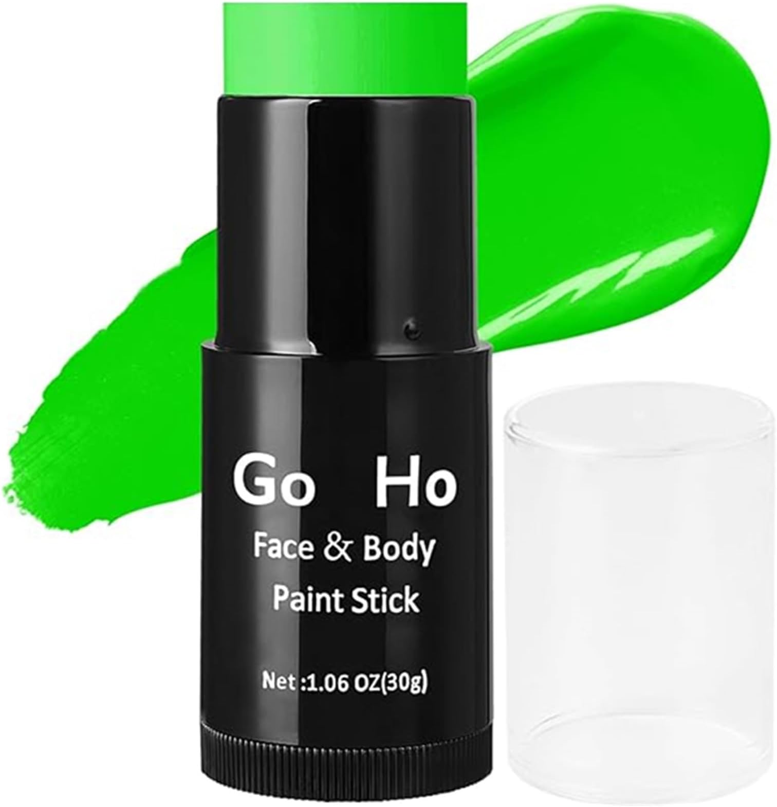 Go Ho Cream-Blendable Amazon Green Face Paint Stick (1.06 Oz),Full-coverage Amazon Green Body Paint for Adults Children Halloween Cosplay SFX Makeup,Waterproof Green Eye Black Stick