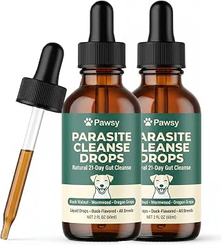Pawsy Parasite Cleanse Drops, Six Natural Herbal Actives, Applicable to All Stages of Dogs 2