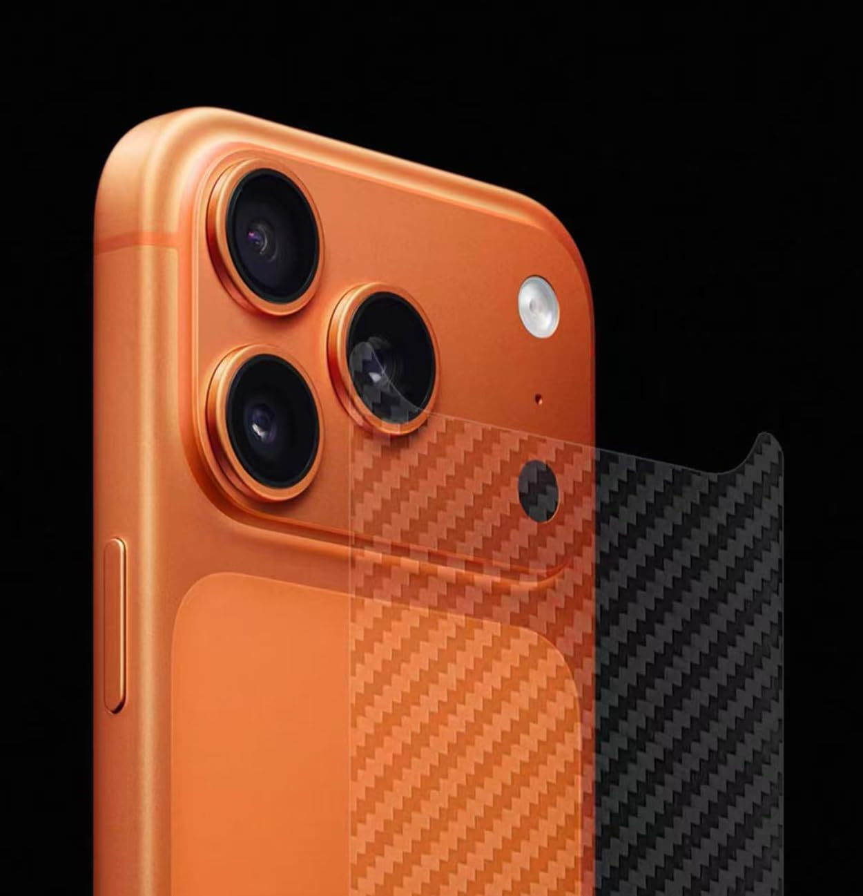 Dla iPhone 17 Pro Max tylna osłona ekranu 3D włókno węglowe ultracienka folia ochronna - 2 opakowania - przezroczysta
