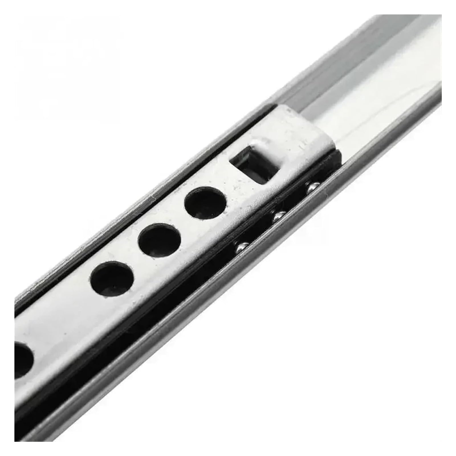 Guide per cassetti, Cuscinetto a sfera in acciaio argentato a due sezioni, larghezza 17 mm, confezione da 2(406mm)