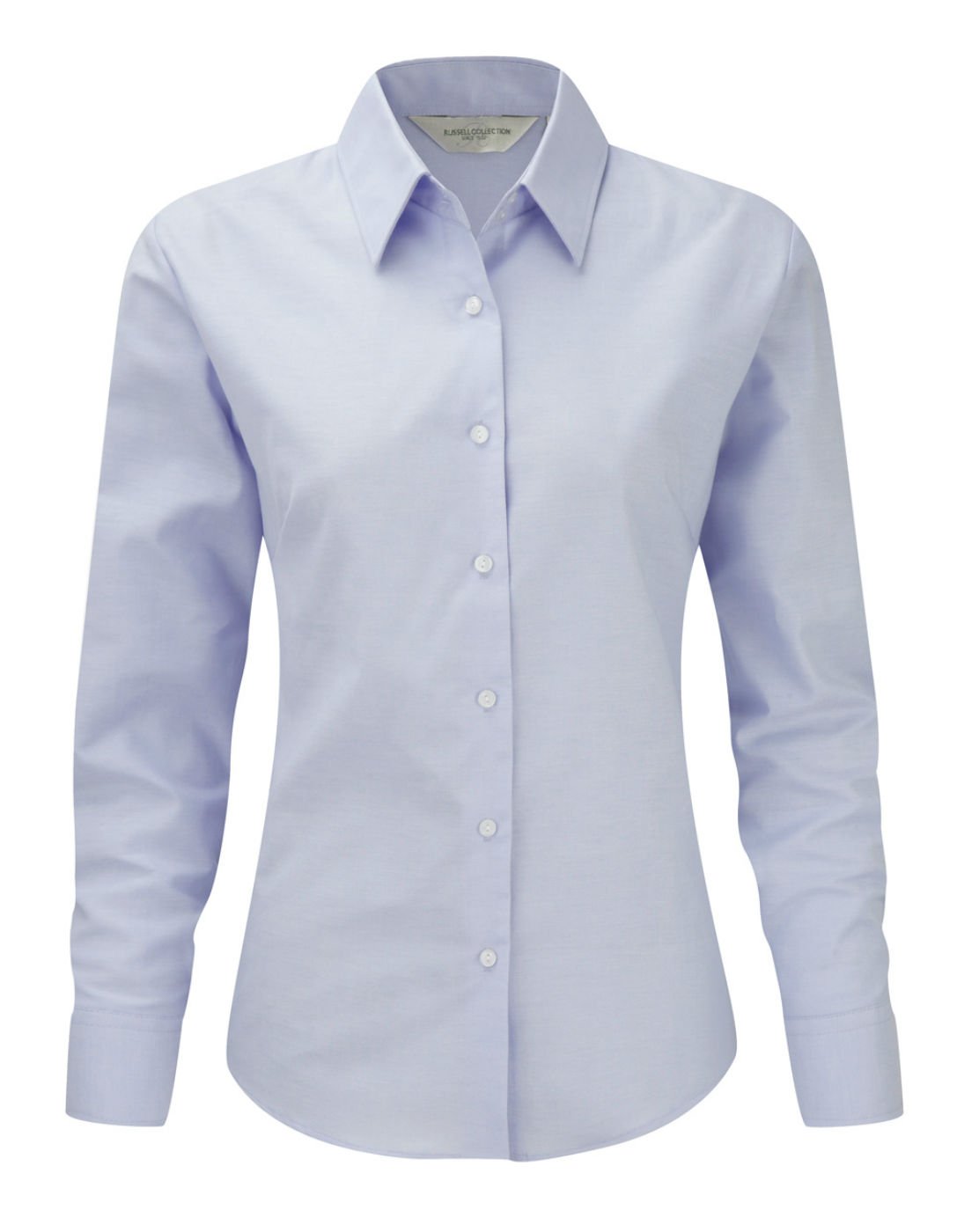 Russell Collection Ladies Long Sleeve Easy Care Oxford Shirt Oxford Blue XXL/18