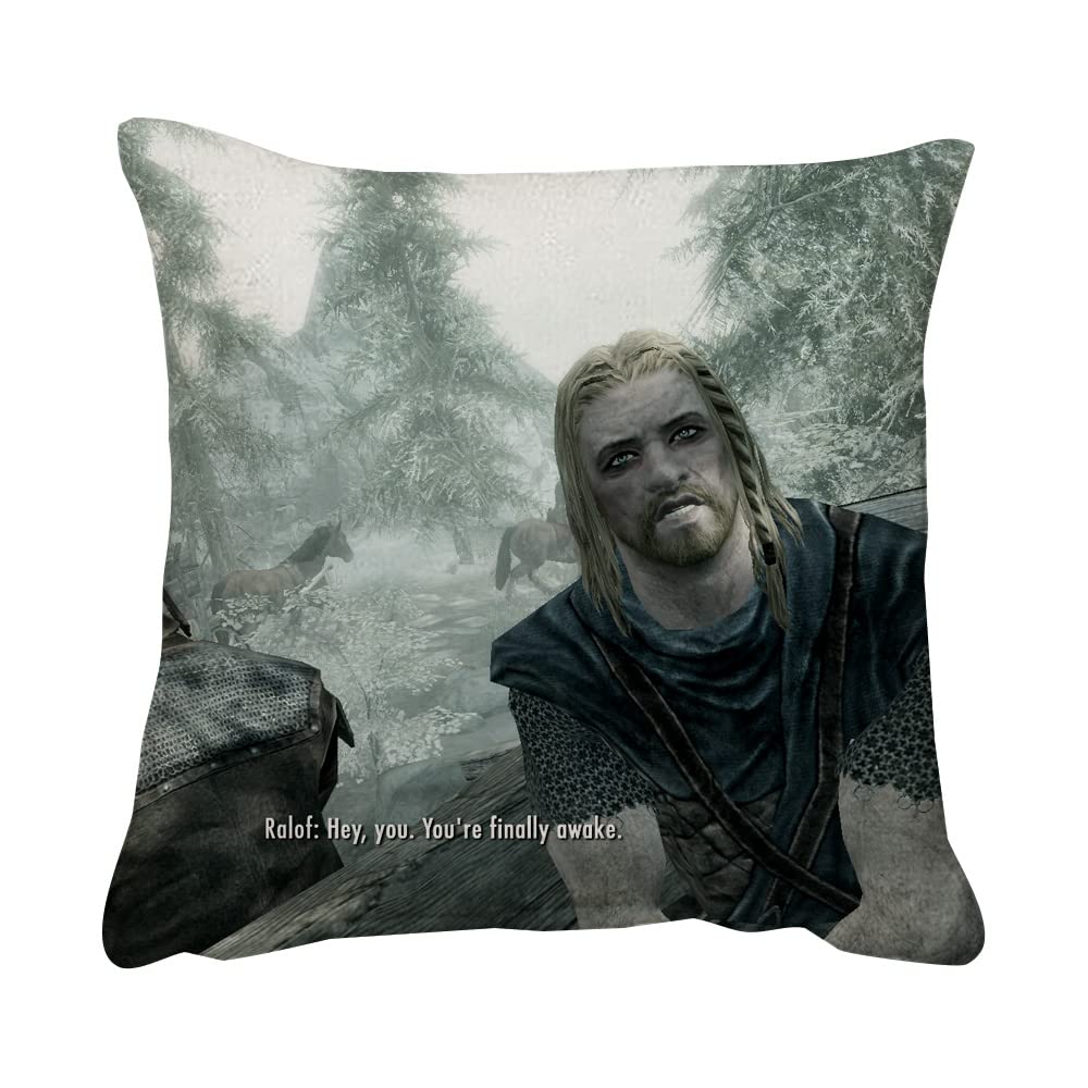 Getagift You're Finally Awake Meme bedroom couch sofa Linen cushion cover pillow case (Linen Cover)