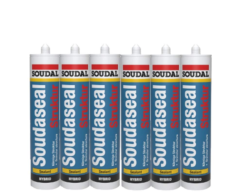 6x Soudaseal Struktura 1K Hybrid uszczelniacz 290 ml biały