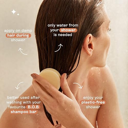 Miniatura 3 de Barra de acondicionador de humedad equilibrada (6.7 onzas), acondicionador sólido para cabello graso y equilibrado, vegano, sin sulfato, ecológico,