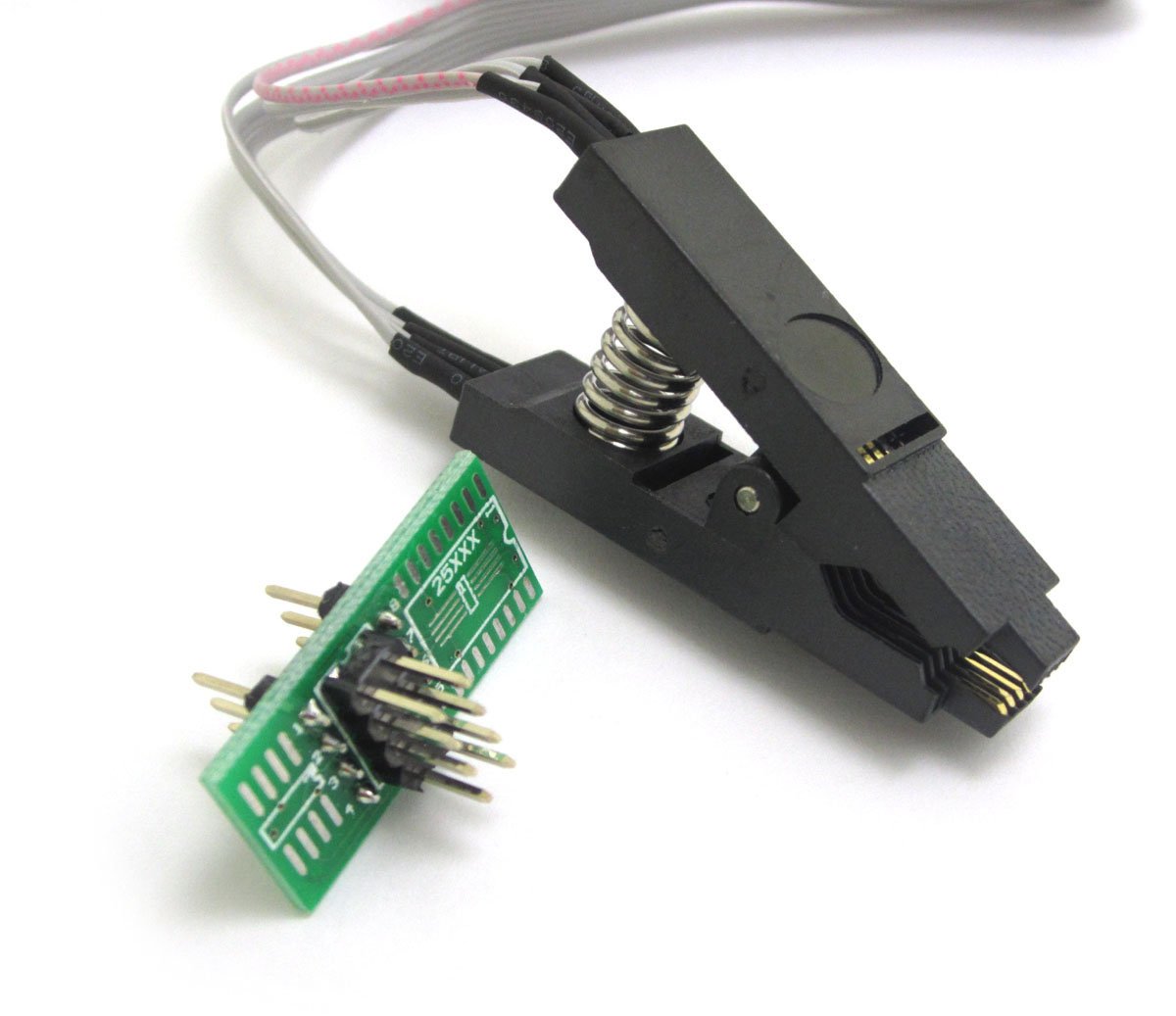 DollaTek SOIC8 SOP8 klips testowy do EEPROM 93CXX / 25CXX / 24Cxx programowanie In-Circuit + 2 adaptery