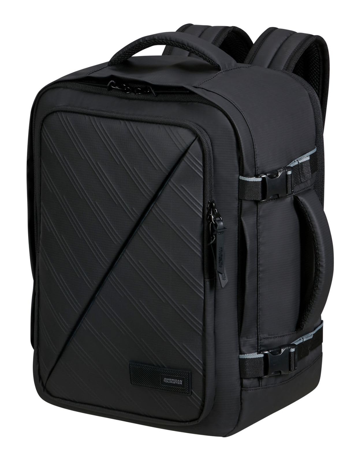 American Tourister Take2Cabin - Borsa da cabina Wizz Air/Vueling 30 x 20 x 40 cm, 26,5 L, 0,60 kg, Carry On, zaino da aereo S/M Underseat, Black Edition (Black Edition)