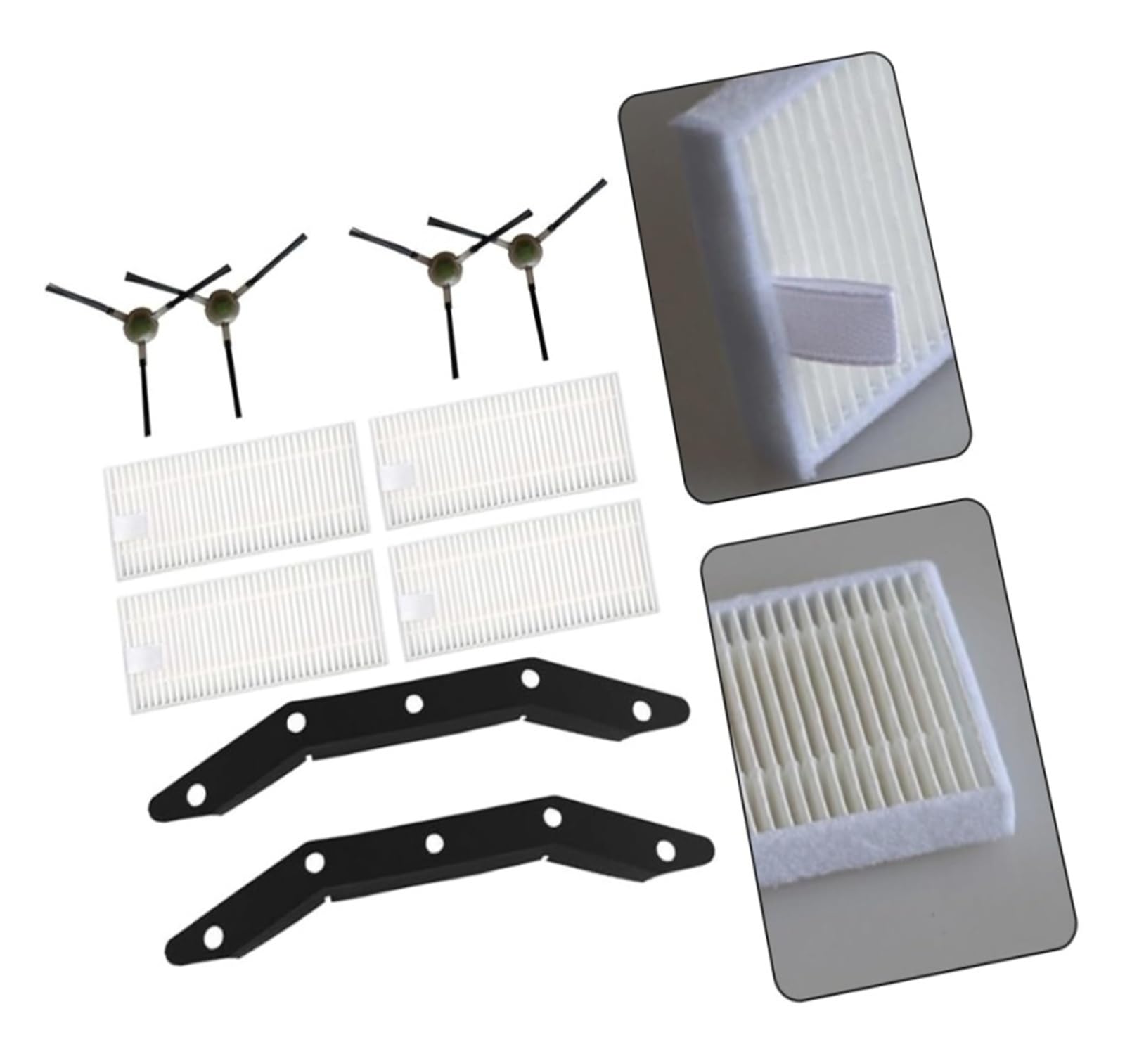 For Lefant M210 M210S M210B M213 N1 M2 F1 Kit di parti di ricambio for aspirapolvere robot 4 spazzole laterali, 4 filtri HEPA, 2 raschietti di aspirazione