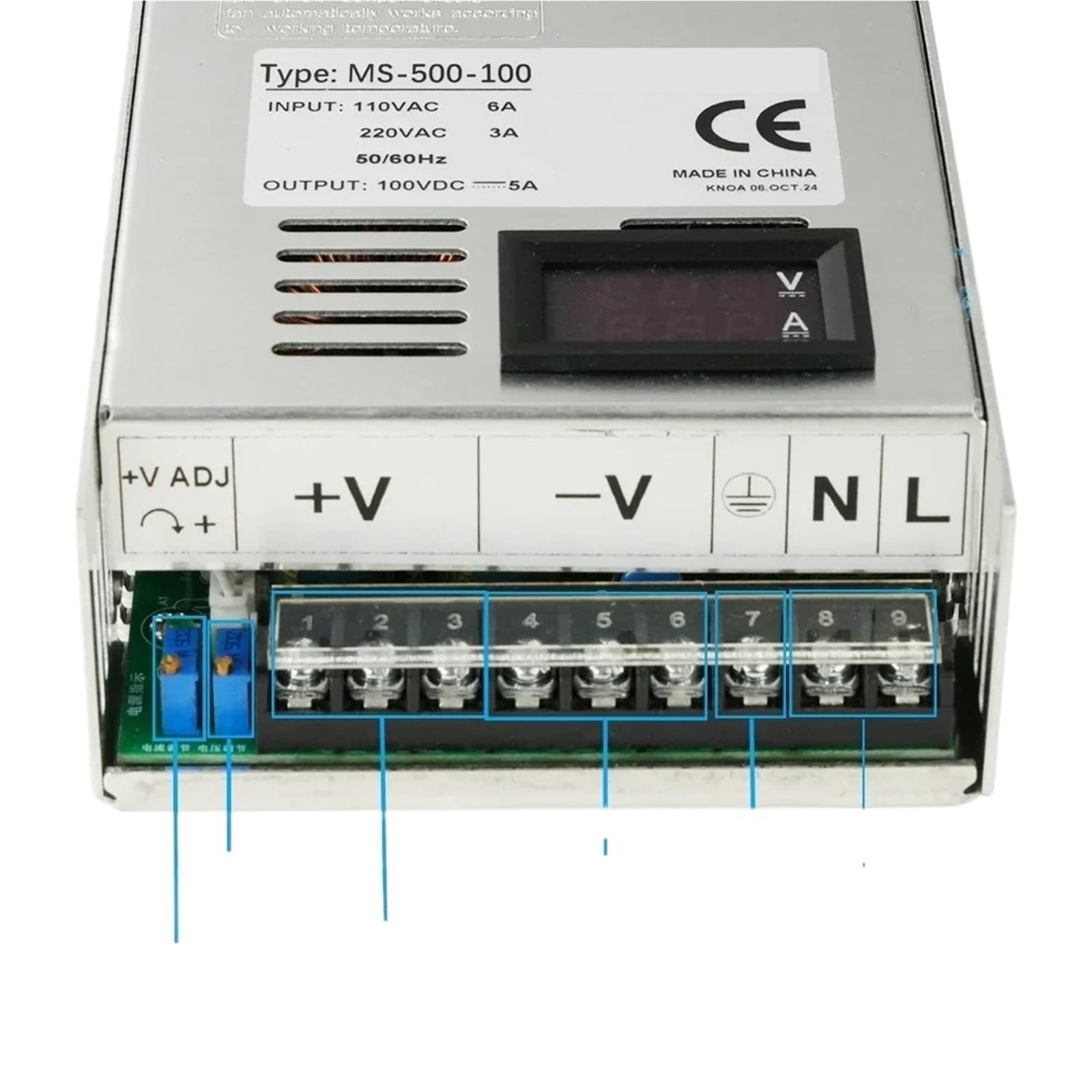 Alimentation SMPS réglable 0-36V 600W DC boîtier électrique affichage digital