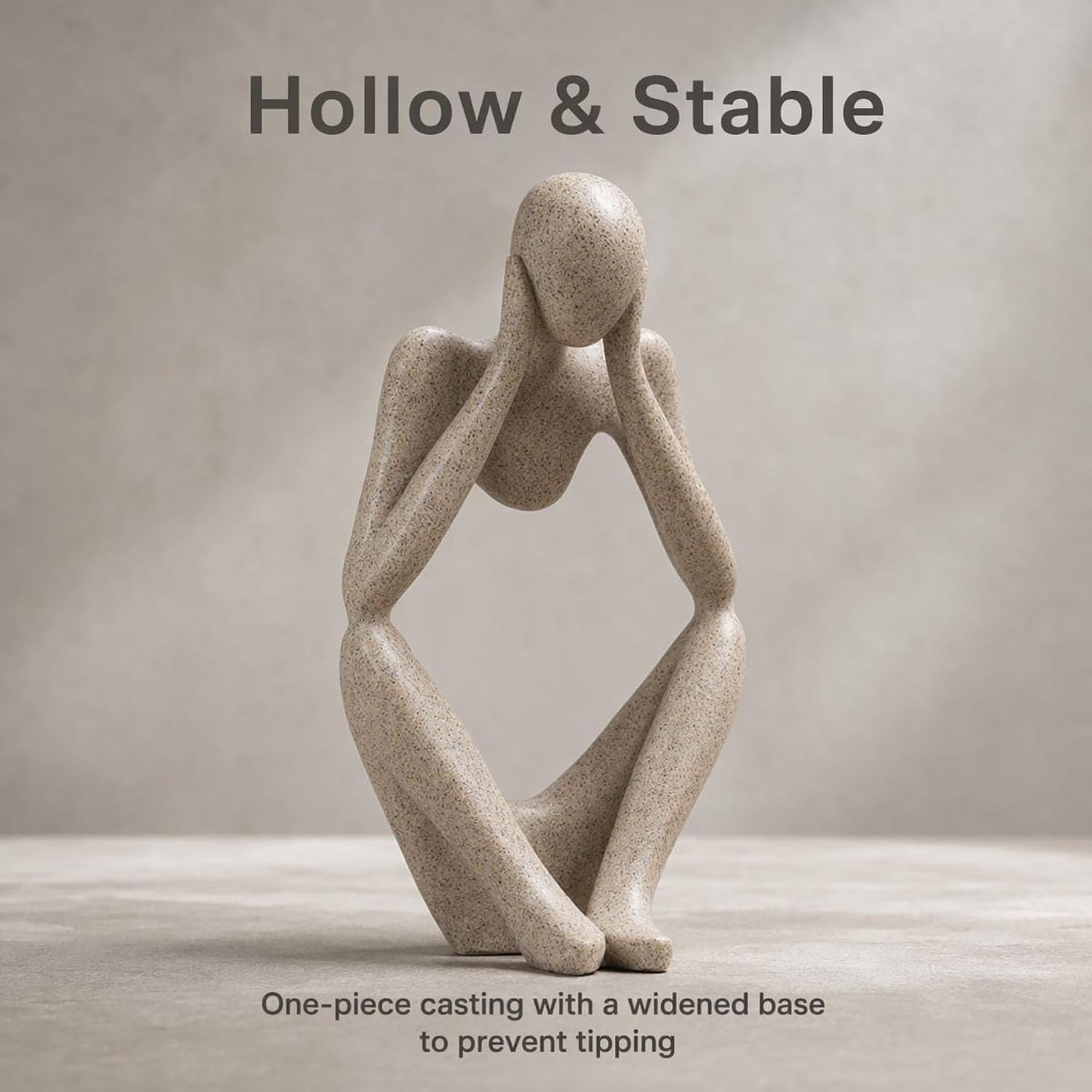 Abstract Style Thinker Sculptures Sandstone Resin Statue Ornament
