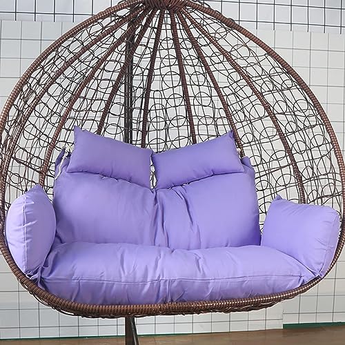 Cojín de repuesto para silla de huevo, grueso, redondo, lavable, para exteriores, hamaca de 2 personas, cojines colgantes de ratán para sillas de patio, accesorios