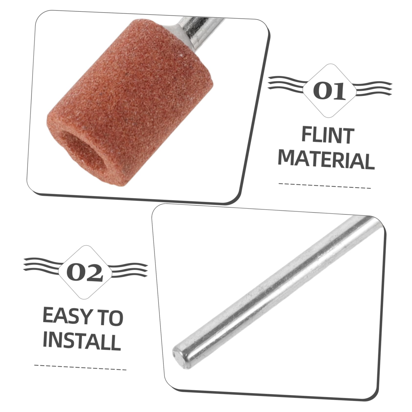 Gatuida 250pièces Outils De Meulage Pierre Mèches Abrasives Cylindriques Pour Outils Rotatifs Accessoires De Polissage