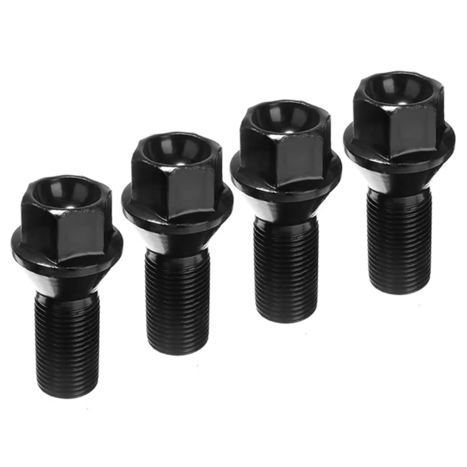per F15 X6 E71 20 Pezzi M14 x 1,25 Neri, bulloni di bloccaggio per Ruote, Dadi in Acciaio Lunghi, in Acciaio OEM:36136781151