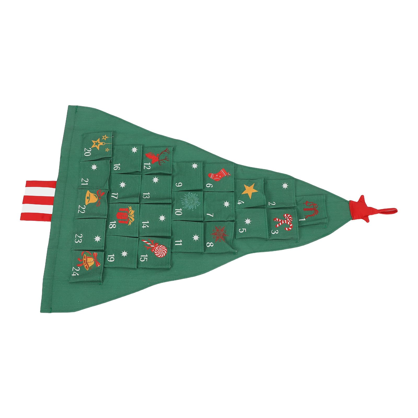 SHINEOFI 3 Sets Weihnachtsbaum Adventskalender mit 24 Taschen, Grün, zum
