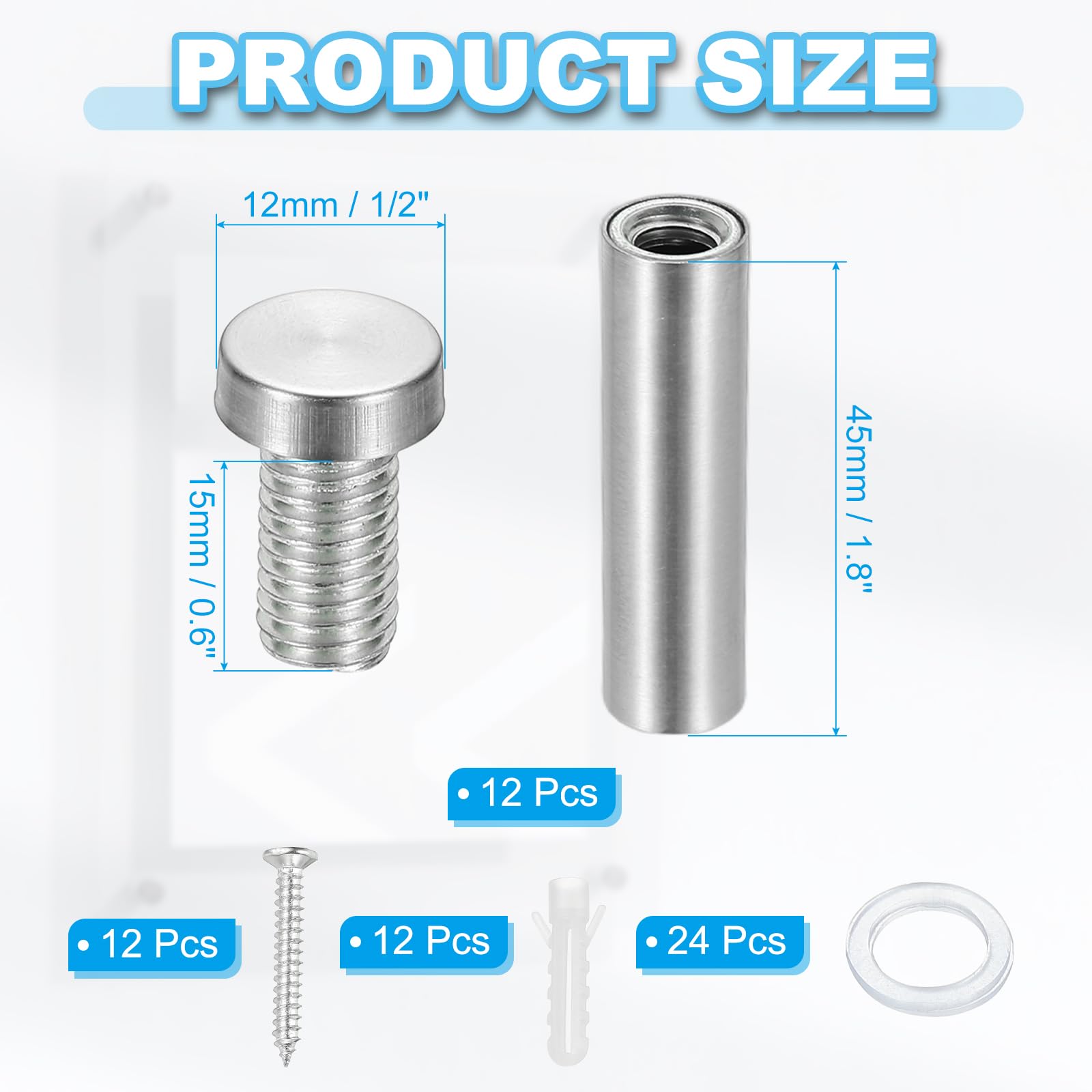 PATIKIL 12x50mm Standoff Screws - Image 2