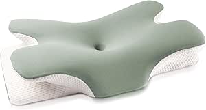 MULISOFT Memory Foam Pillow, Comfortable Pillow, Supportive Neck pillow, Ergonomic side sleeper pillow (GREEN)