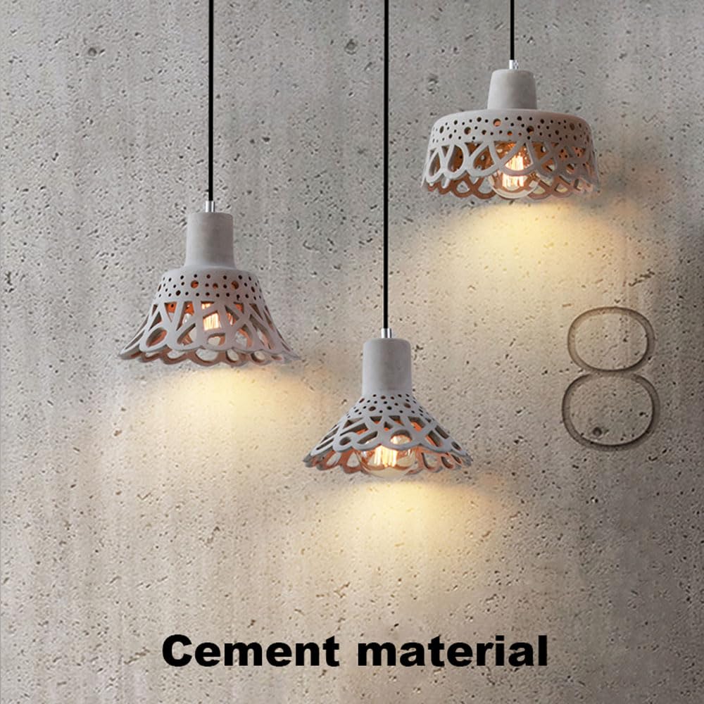 Betonowe lampy wiszącej na wyspie kuchenne, przemysłowe wyposażenie oświetleniowe, vintage szare wisząca pułapek mandol do restauracji bar kuchennej