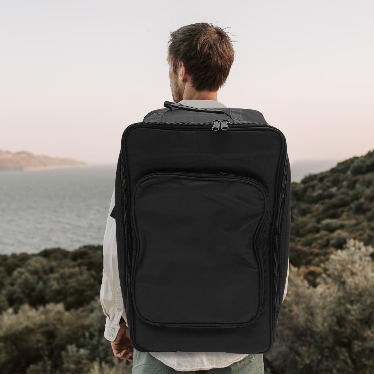 Amosfun Paquet à Dos Imperméable pour Batterie en Tissu Oxford Noir, Paquet de Rangement Rembourré pour Instruments de Musique Double Portage Épaule et Poignée Pratique Plusieurs styles