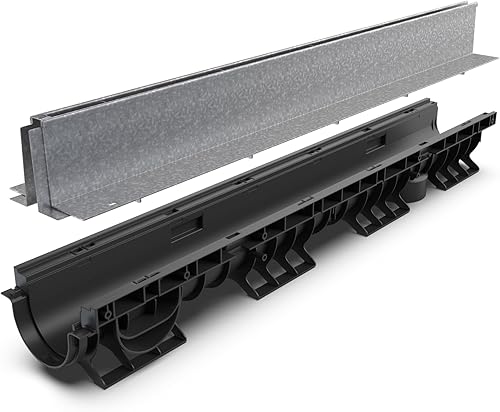 Canal de drenaje de ranura Vodaland 4.8" profundidad 4 pulgadas canal interno paquete