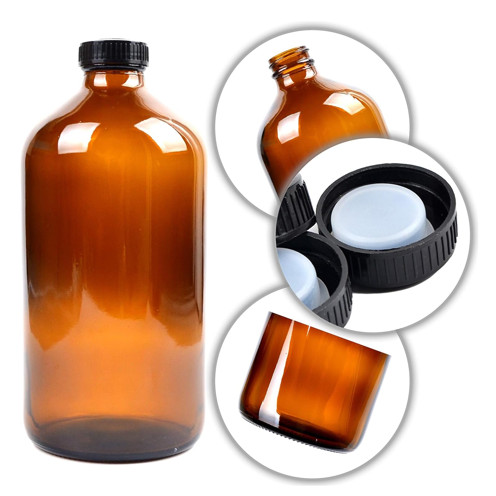 ANZAGA Growler avec Couvercle - Ambre - 1L