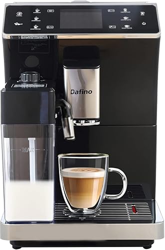 INSANYA Máquina de café totalmente automática máquina de espresso de un solo toque función de autolimpieza con jarra de leche 187 pulgadas de largo