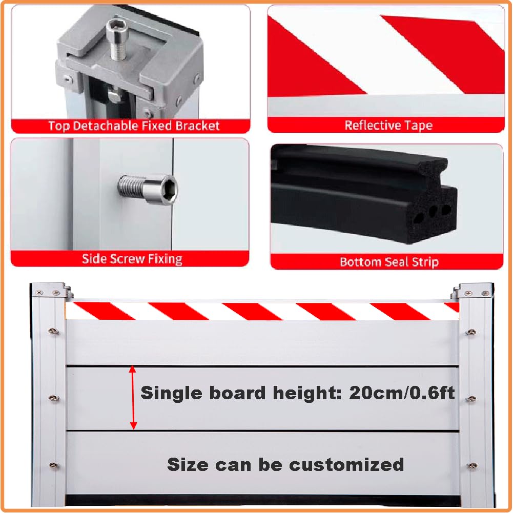 Porte De Barrière De Protection Contre Les Inondations L 90CM x H 80CM, Barrières Anti-inondation Réutilisables Et Amovibles, Joint De Barriere Porte Anti Inondation Mur Anti-inondation