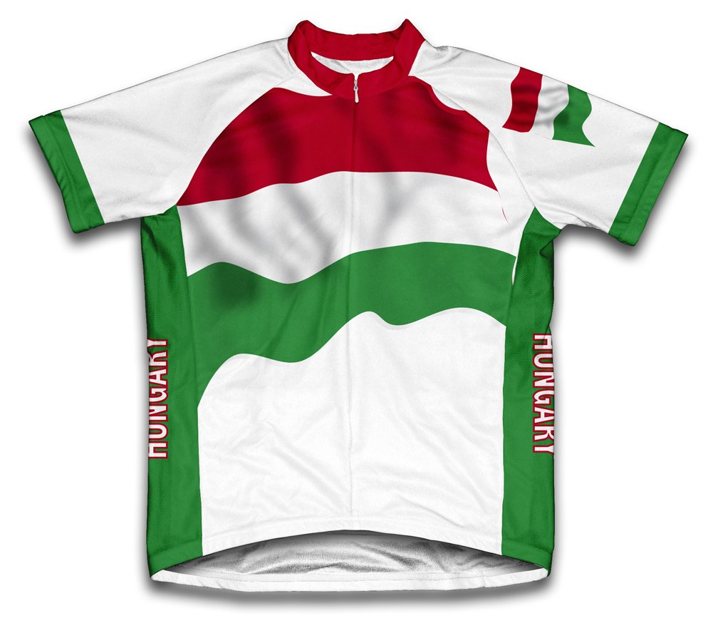 ScudoPro Hungary Flag Short Sleeve Cycling Jersey for Men - Size 4XL