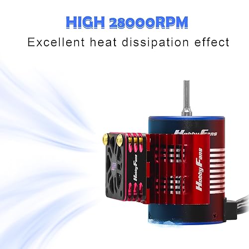 Miniatura 5 de Hobby Fans Ventilador de enfriamiento RC 28000RPM sin escobillas ESC Alluminum Motor Ventilador de refrigeración para coche RC 18 110 540 550 F540