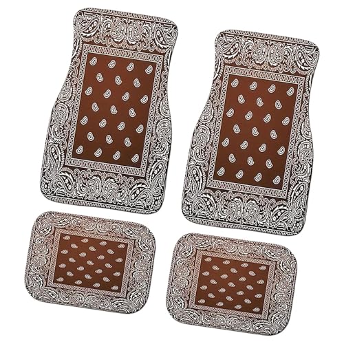 Tapis de voiture boho antidérapants pour SUV et camion avec protection arrière