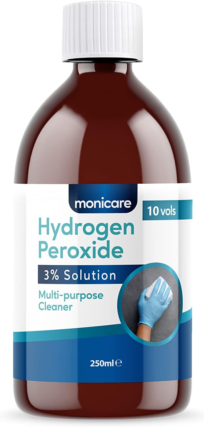 Hydrogen Peroxide 3% -250ml, 10 Vols, Clear