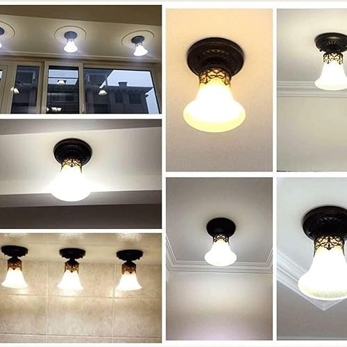 Miniatura 8 de Luces de techo de resina exquisitamente tallada estilo americano lámpara retro para accesorios, hogar