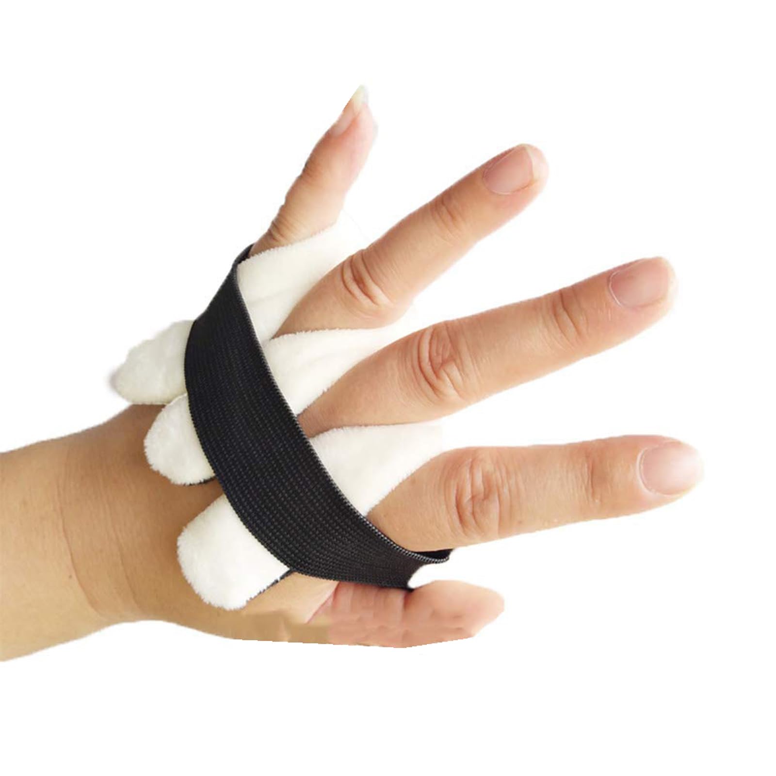 CUSMA Finger Separator Protection, Hand Contracture Cushion, Finger Rehabilitation Training Device for Stroke Hemiplegia Elders,S