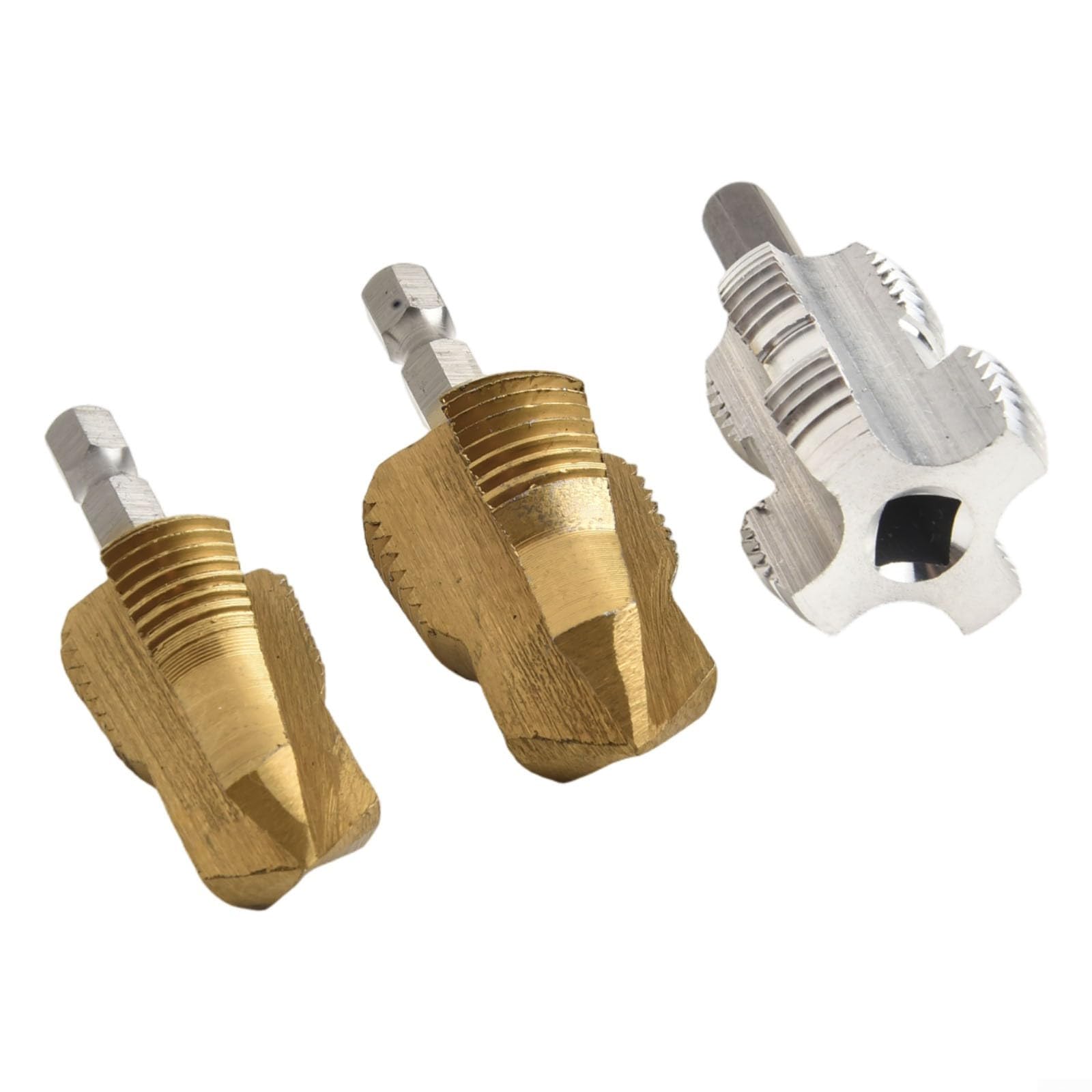 PPR Water Pipe Internal Thread Opener with Drill Bit for PVC Plastic Pipe Hexagon Shank Expander Tool Set for 1/2 and 3/4 Inch Pipes(C)