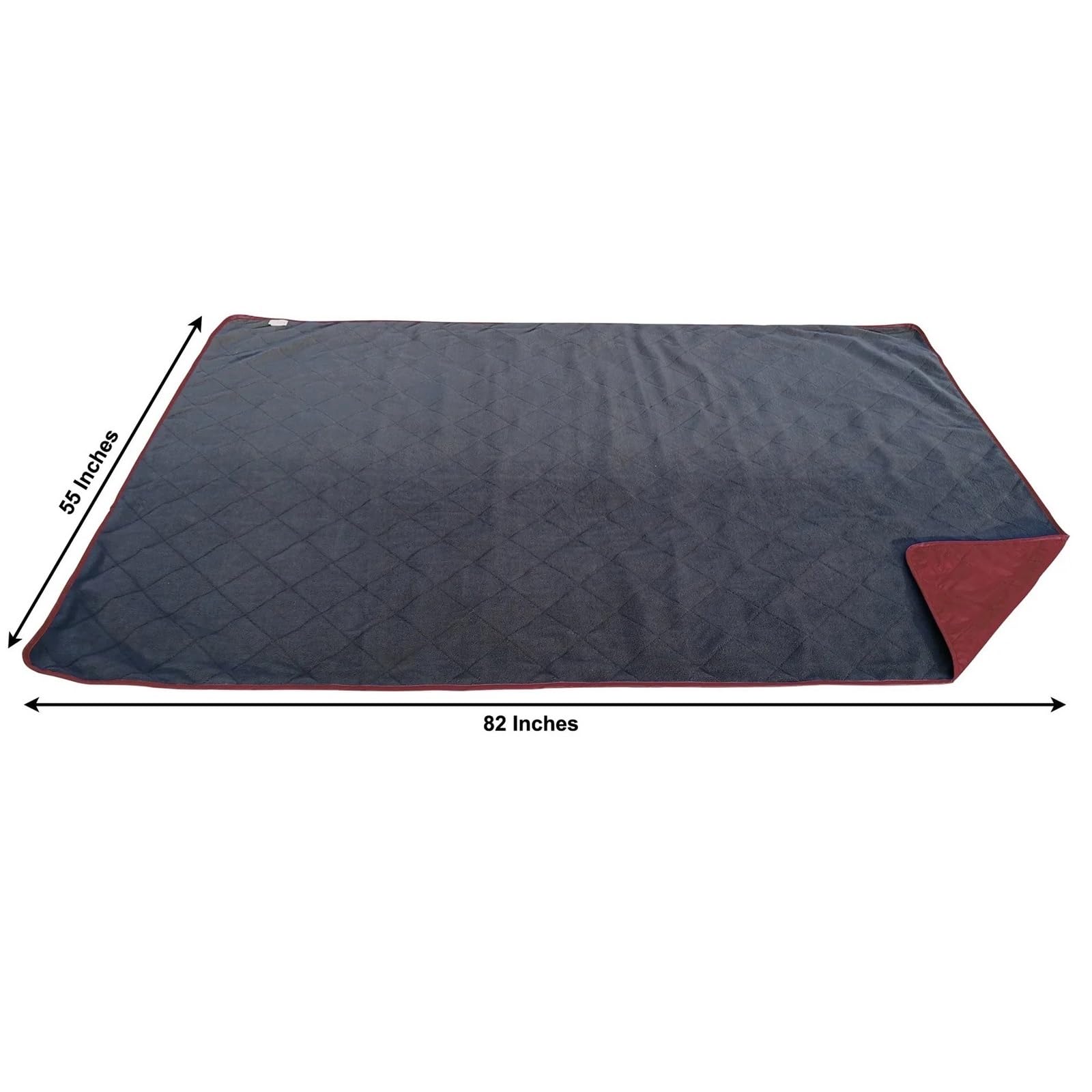 Tappetino da Campeggio for Esterno Coperta da Campeggio Spessa for Tappetino da Picnic Portatile Multifunzionale Impermeabile in Poliestere for Esterni per Campeggio(Grey Black)