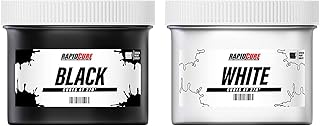 Rapid Cure® Black and White Plastisol Ink for Screen Printing Fabric (Bundle) - Low Temperature Curing Screen Printing Ink by Screen Print Direct - Printmaking Ink for Silk Fabric - (Pint - 16 oz.)