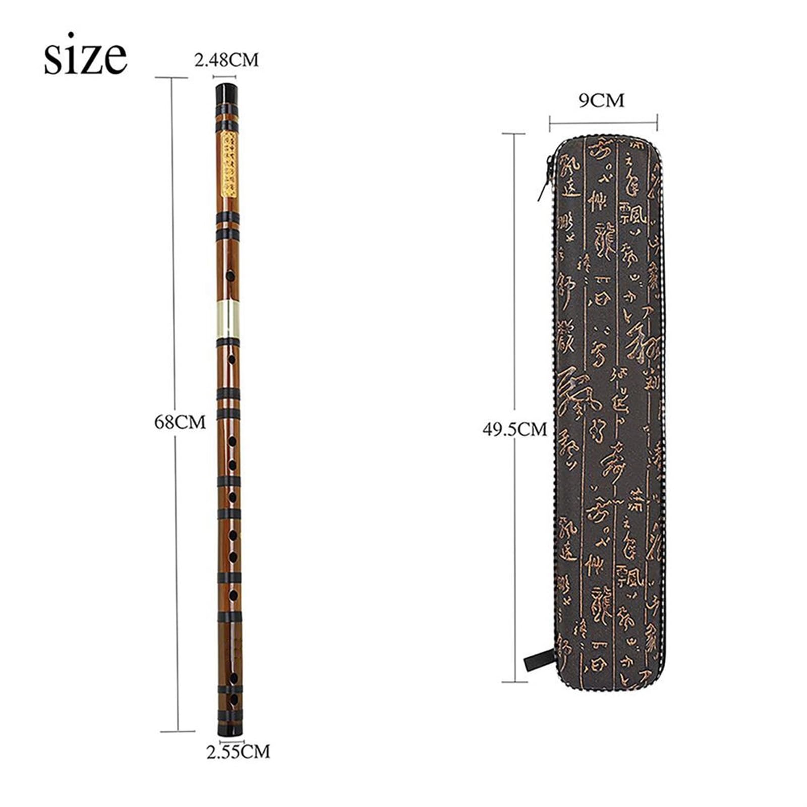 flûte de bambou Flûte En Bambou Dizi, Instrument De Musique Traditionnel Chinois, Avec Boîte En Tissu À Membrane (Color : C key)