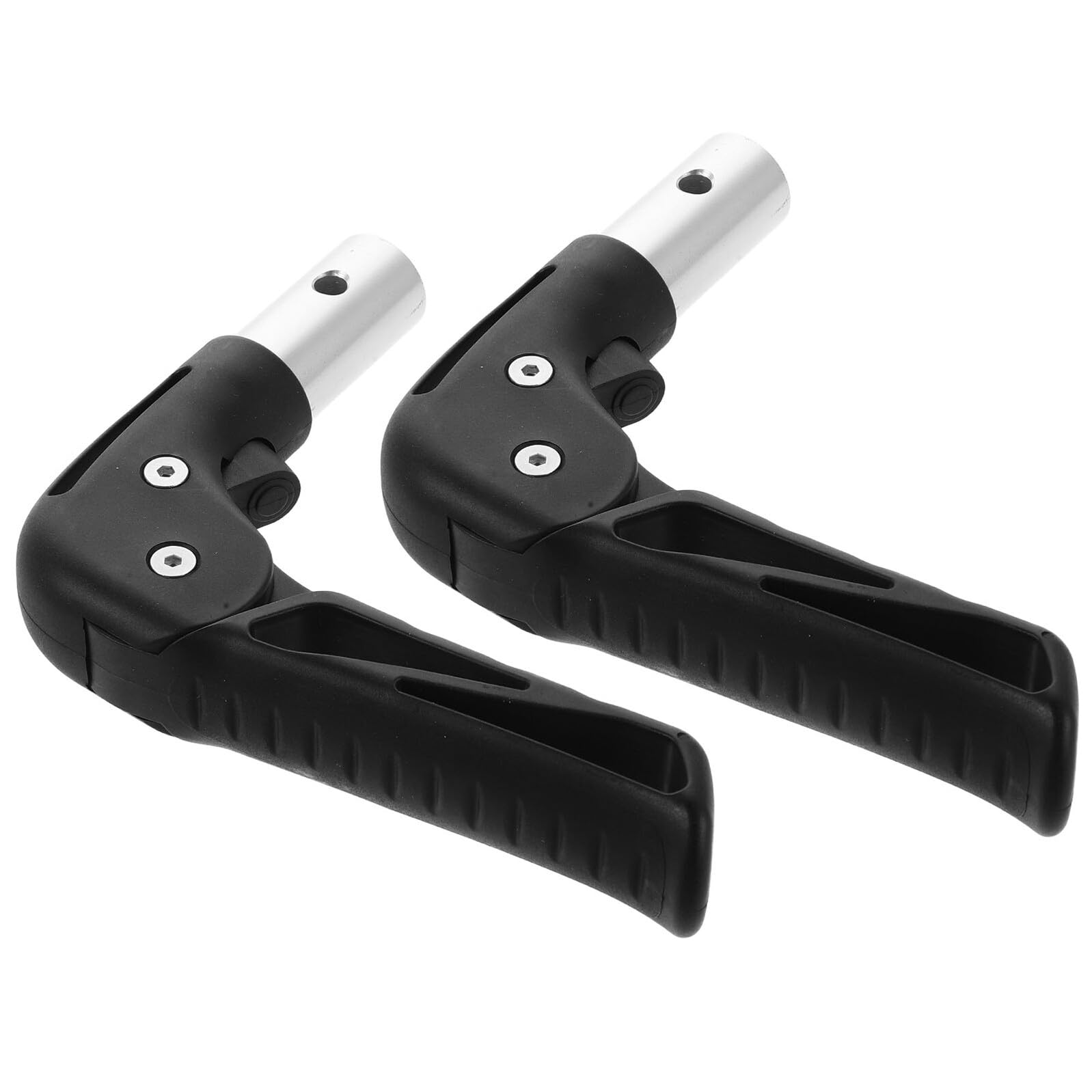 Impugnature Ergonomiche Antiscivolo per Maniglie Carrozzina 22 Mm, Struttura Pieghevole in Plastica e Metallo, per Viaggio e Uso Domestico