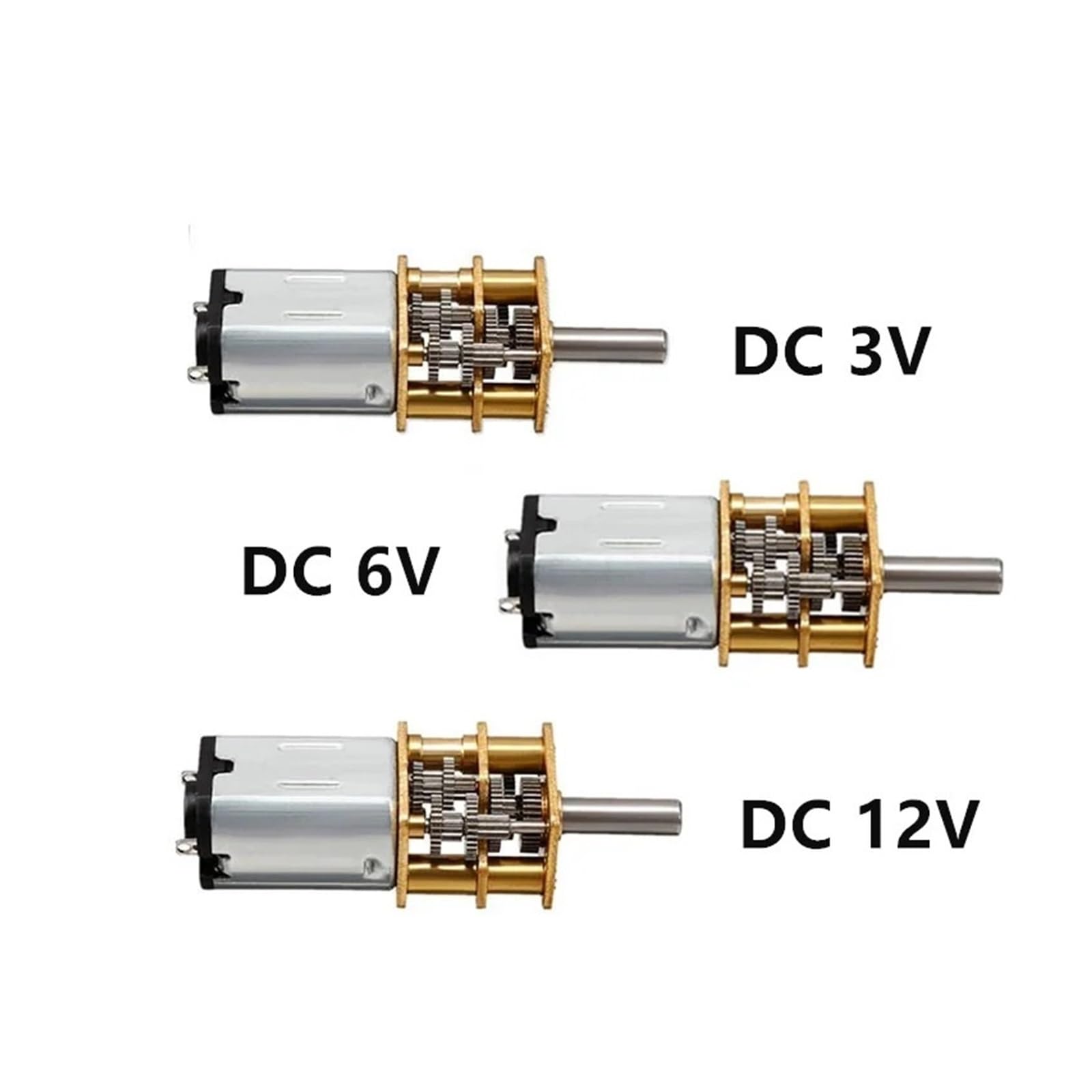 DC 3 V/6 V/12 V N20 metalowy silnik przekładniowy z silnikiem prądu stałego 15/30/50/60/100/200/300/500/1000 obr./min (1000-3 V)